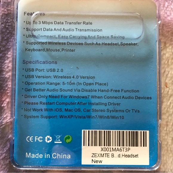 Zexmte Bluetooth USB Adapter CSR 4.0 USB Dongle Bluetooth Receiver - Picture 2 of 2